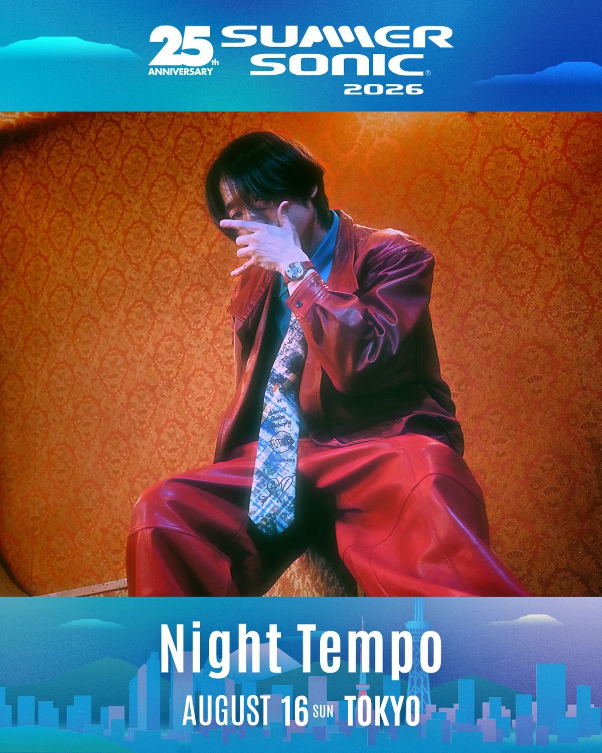 PASSIONE⭐︎サマージャケット Night Tempo サマーソニック2026に出演決定！Night Tempoが今年の夏を